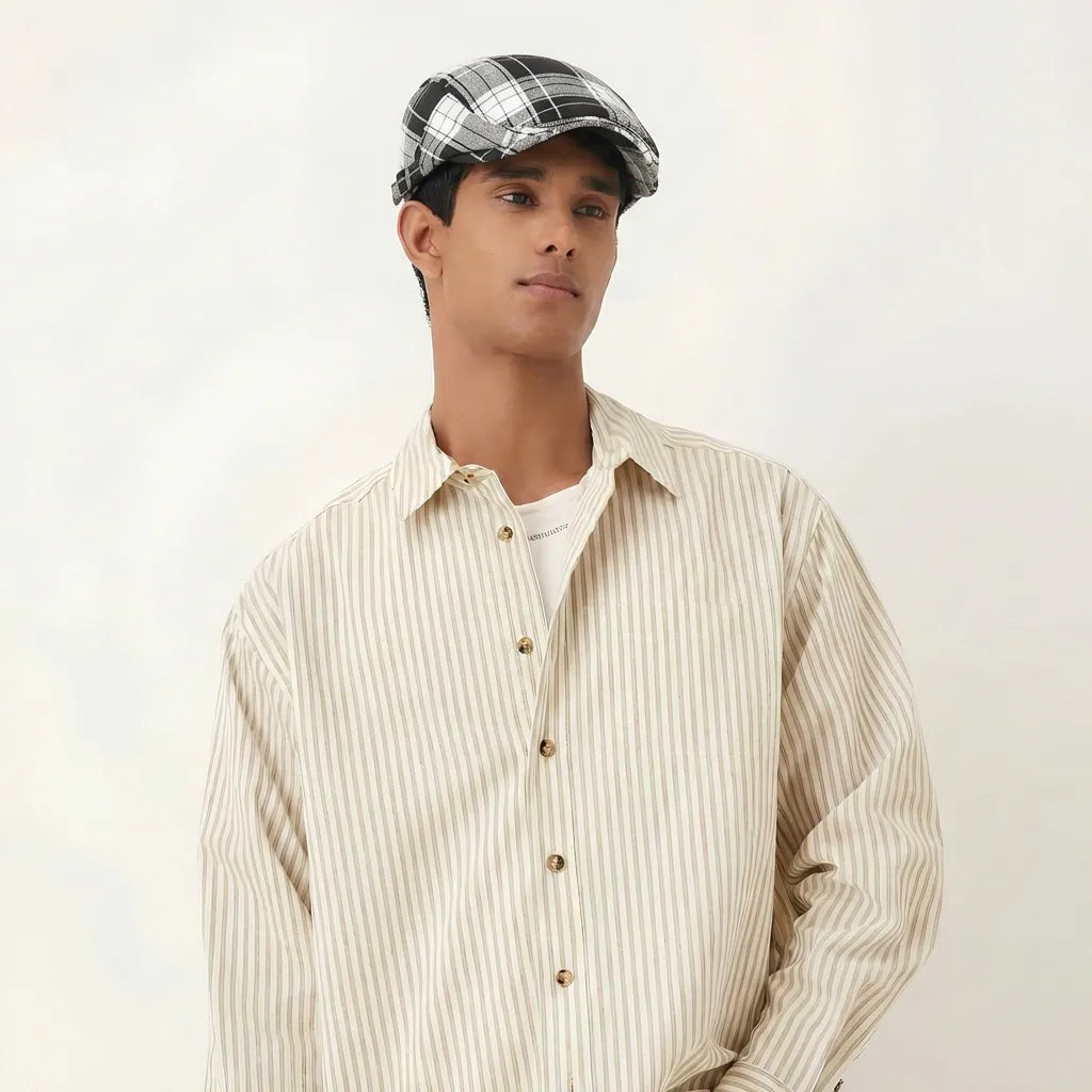 Beret Jeune Homme A Carreaux