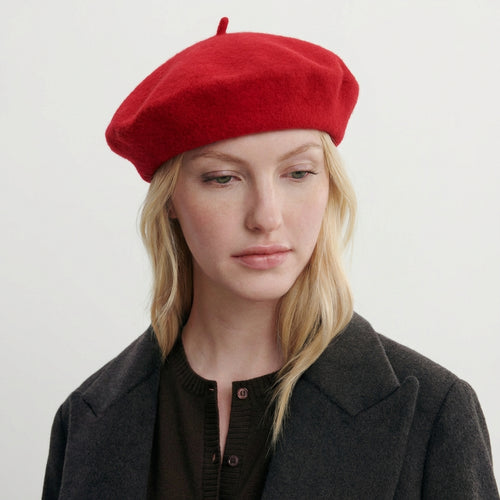 Beret Basque Rouge Femme