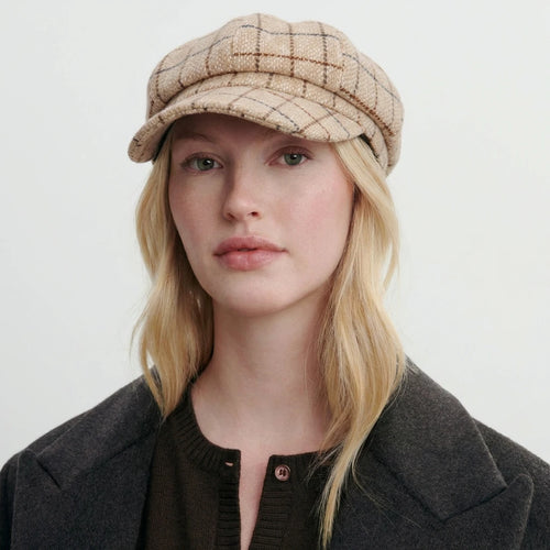 Beret A Carreaux Femme