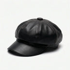 Casquette Beret Cuir Femme