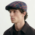 Beret Casquette Carreaux Homme