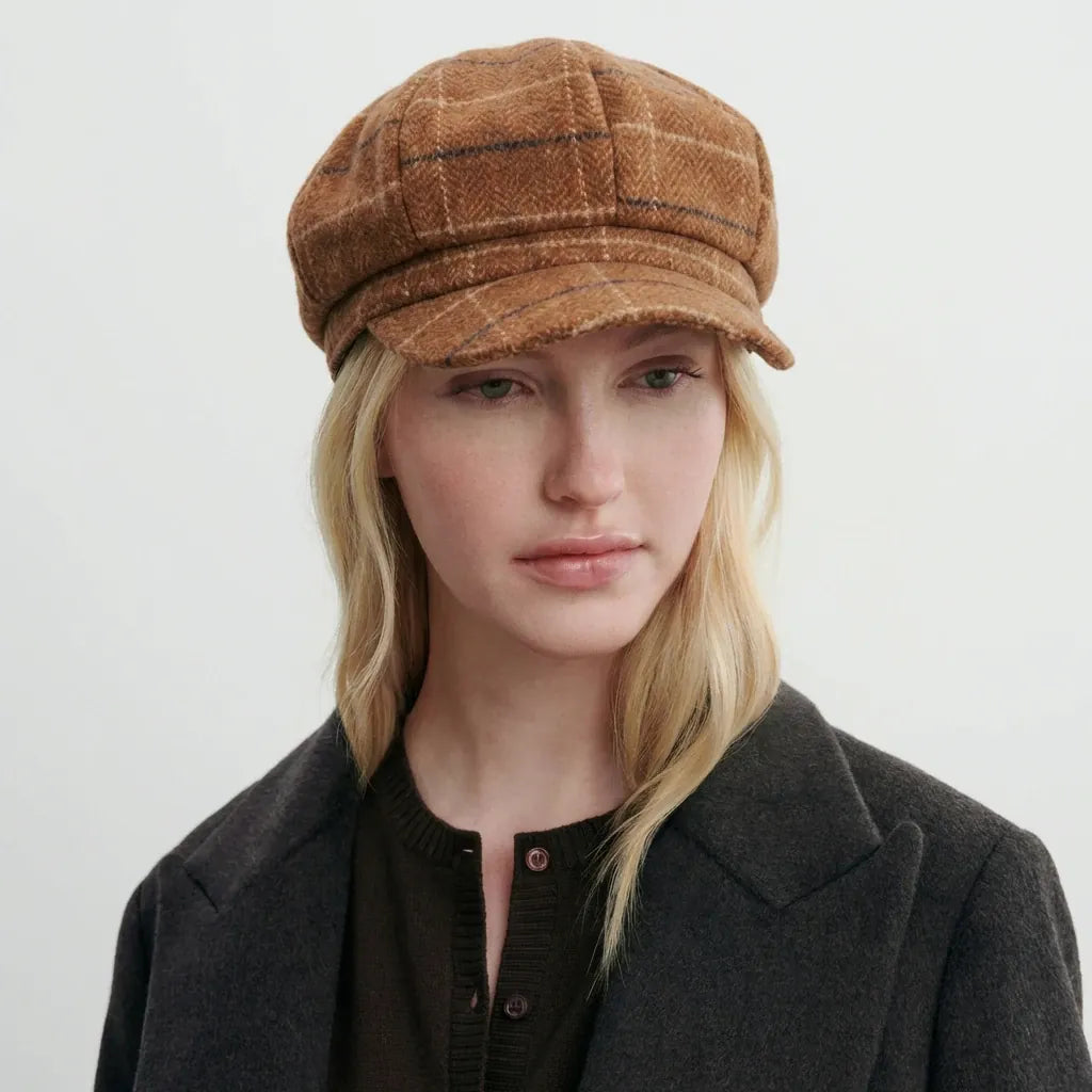 Beret A Carreaux Femme