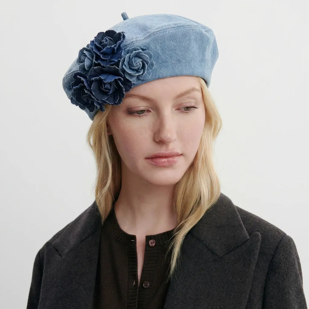 Beret Avec Fleur
