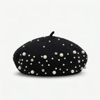 Beret Femme Avec Perle