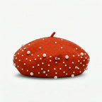 Beret Femme Avec Perle