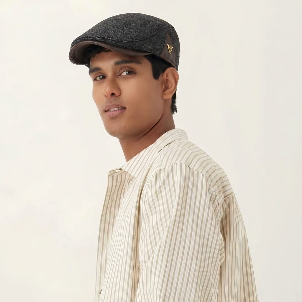Beret Casquette Plate Homme