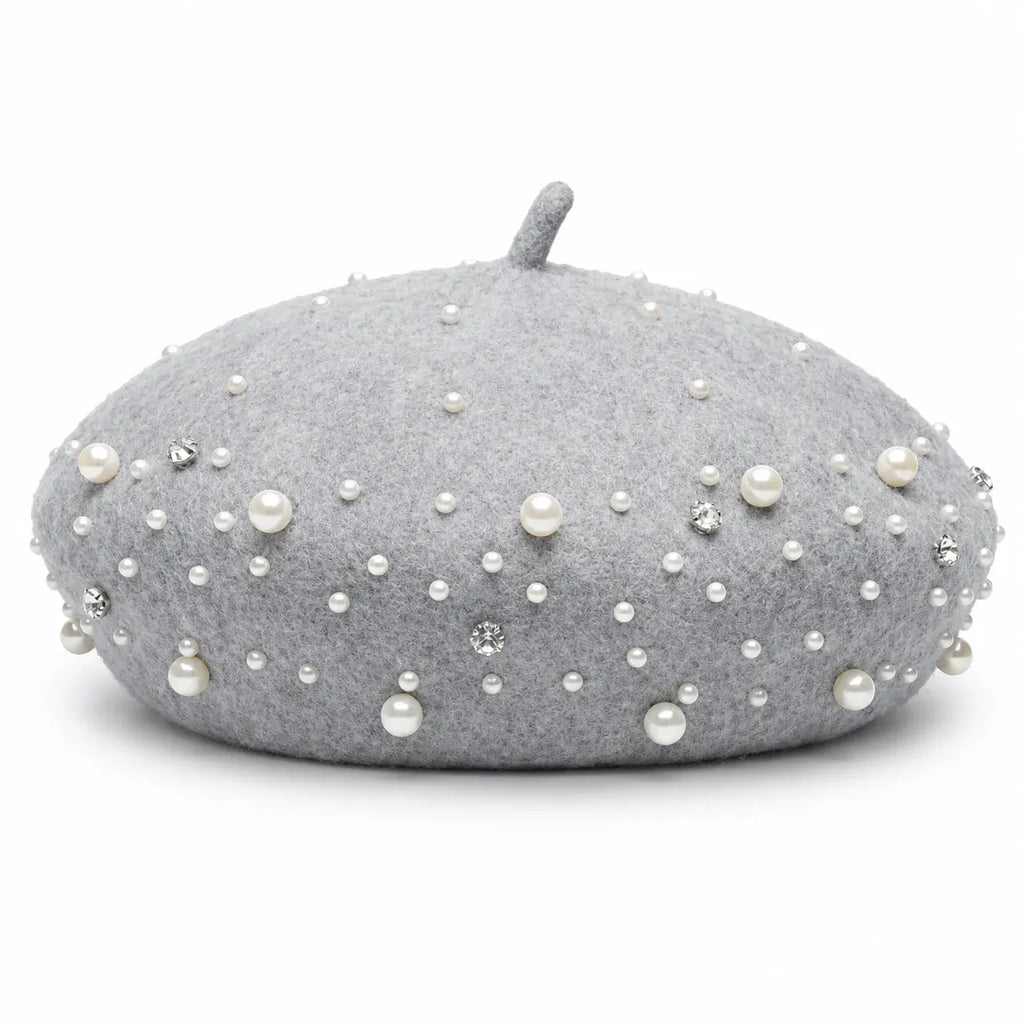 Beret Femme Avec Perle