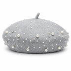 Beret Femme Avec Perle