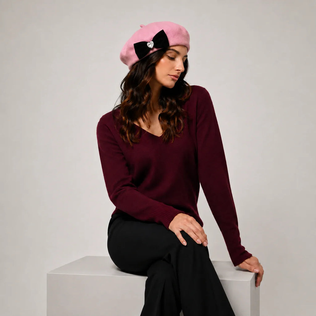 Beret Avec Noeud Papillon