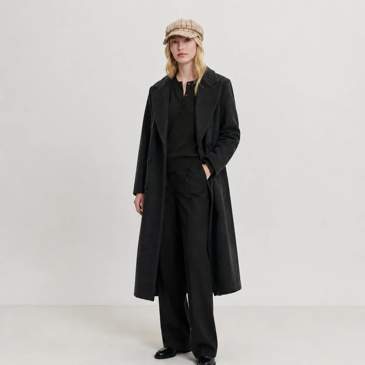 Beret A Carreaux Femme