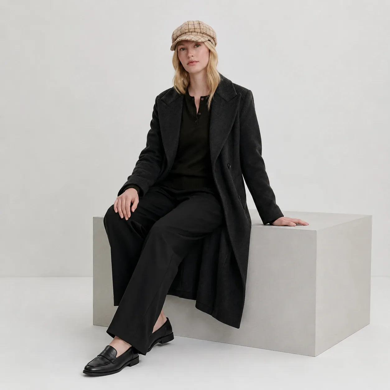 Beret A Carreaux Femme