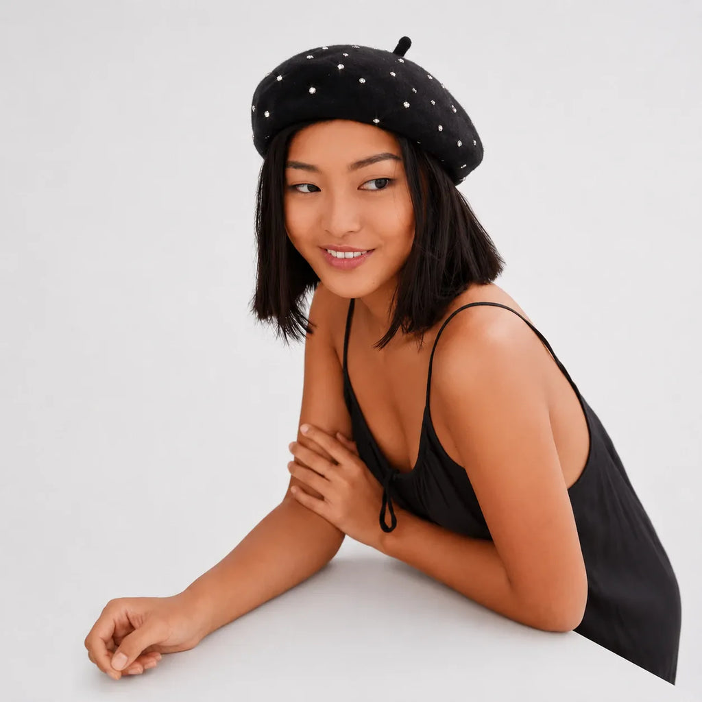 Beret Basque Avec Perles