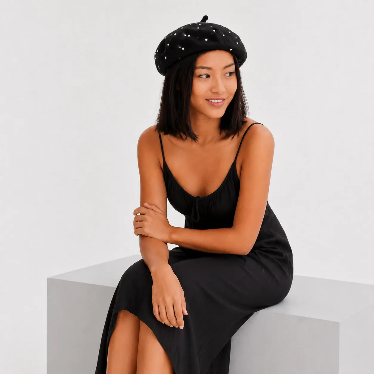 Beret Basque Avec Perles