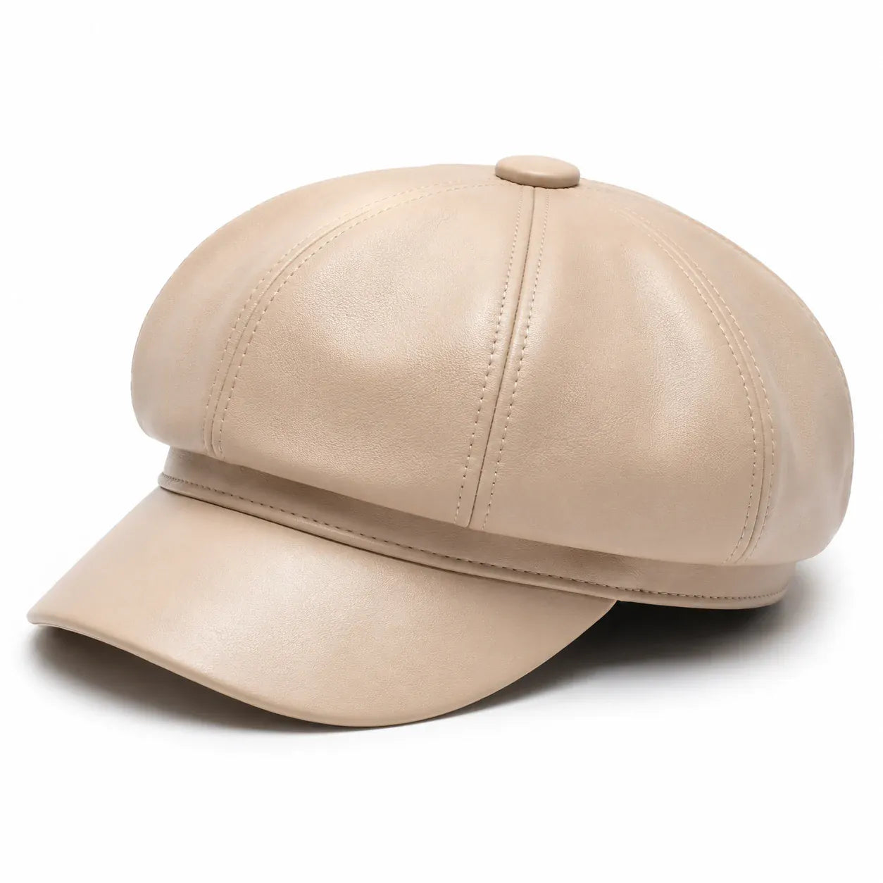 Casquette Beret Cuir Femme