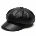 Casquette Beret Cuir Femme