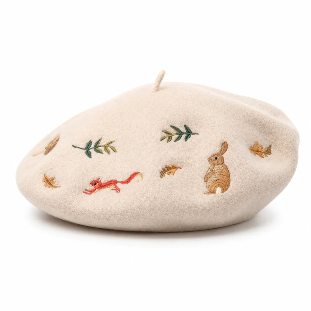 Beret Avec Broderies Femme