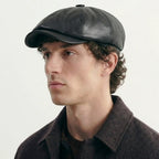 Casquette Gavroche Cuir Homme