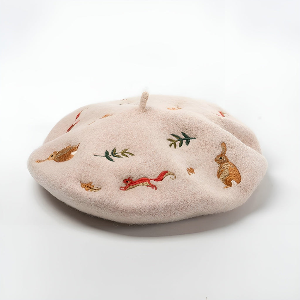 Beret Avec Broderies Femme