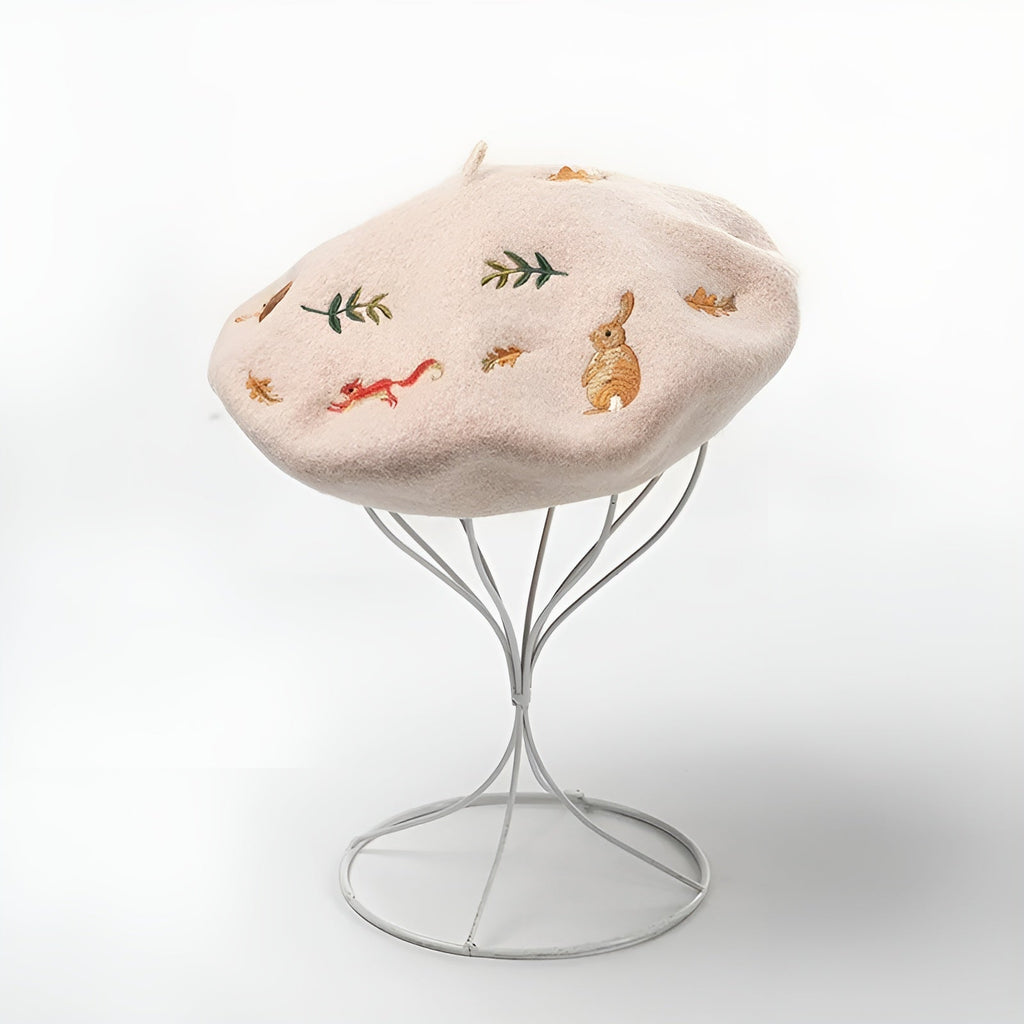 Beret Avec Broderies Femme