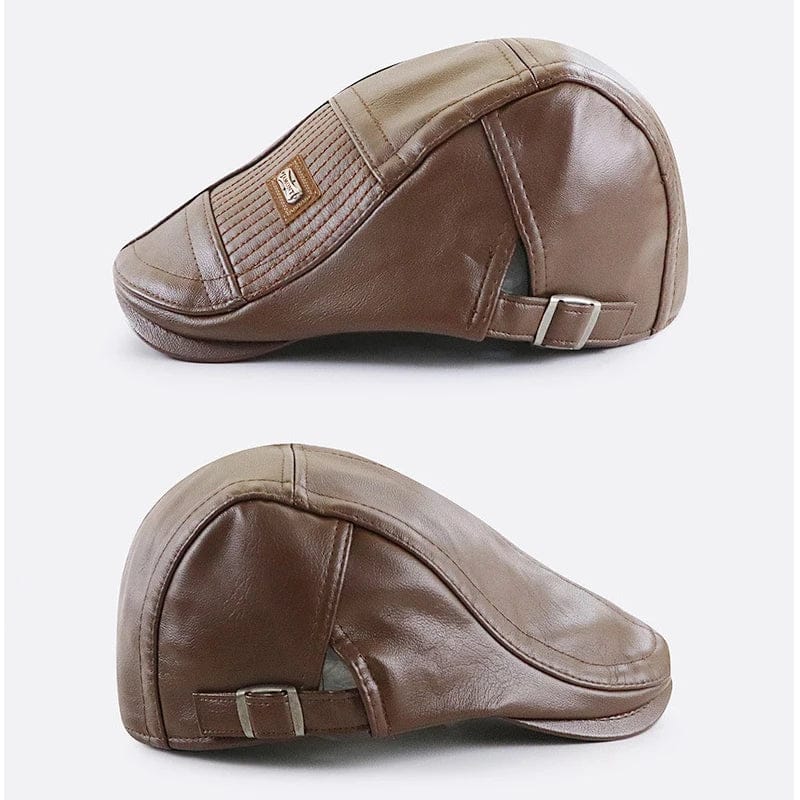 Casquette Beret Homme Cuir