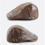 Casquette Beret Homme Cuir
