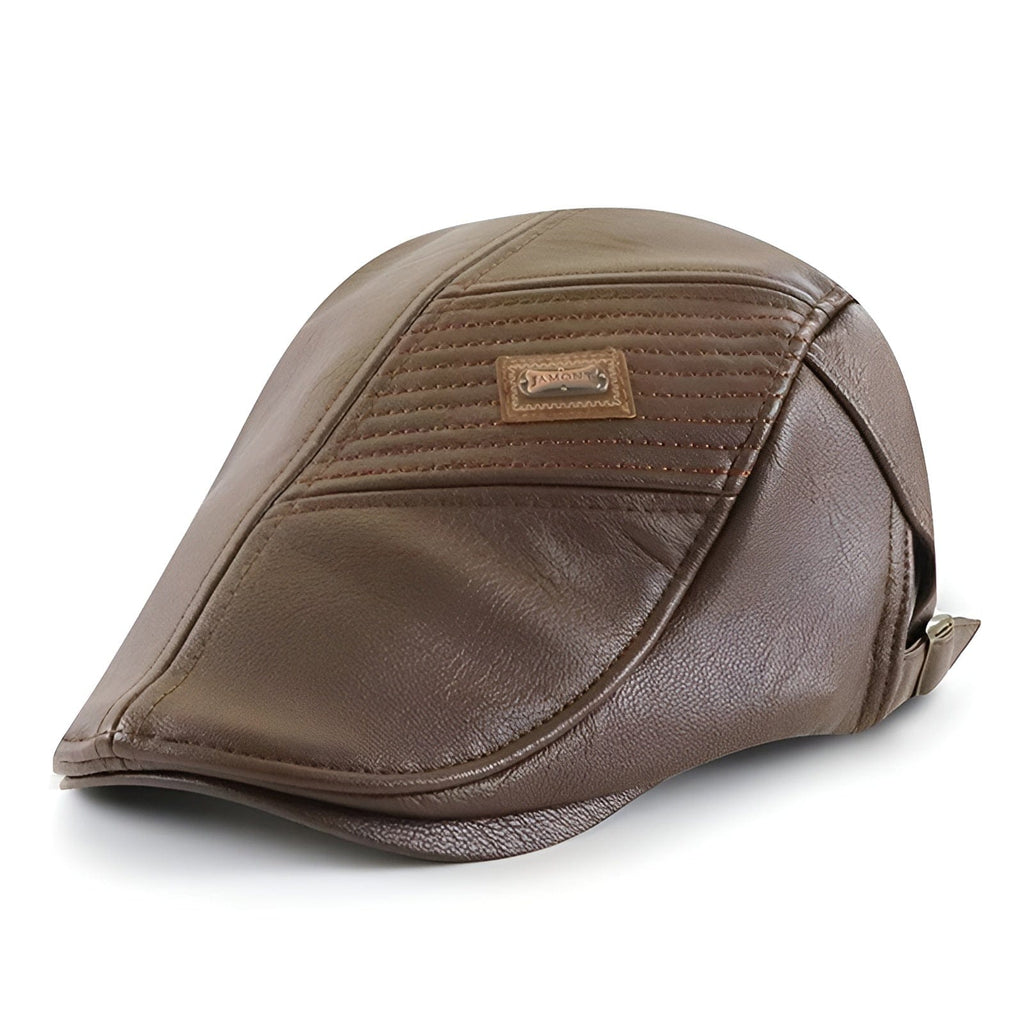 Casquette Beret Homme Cuir