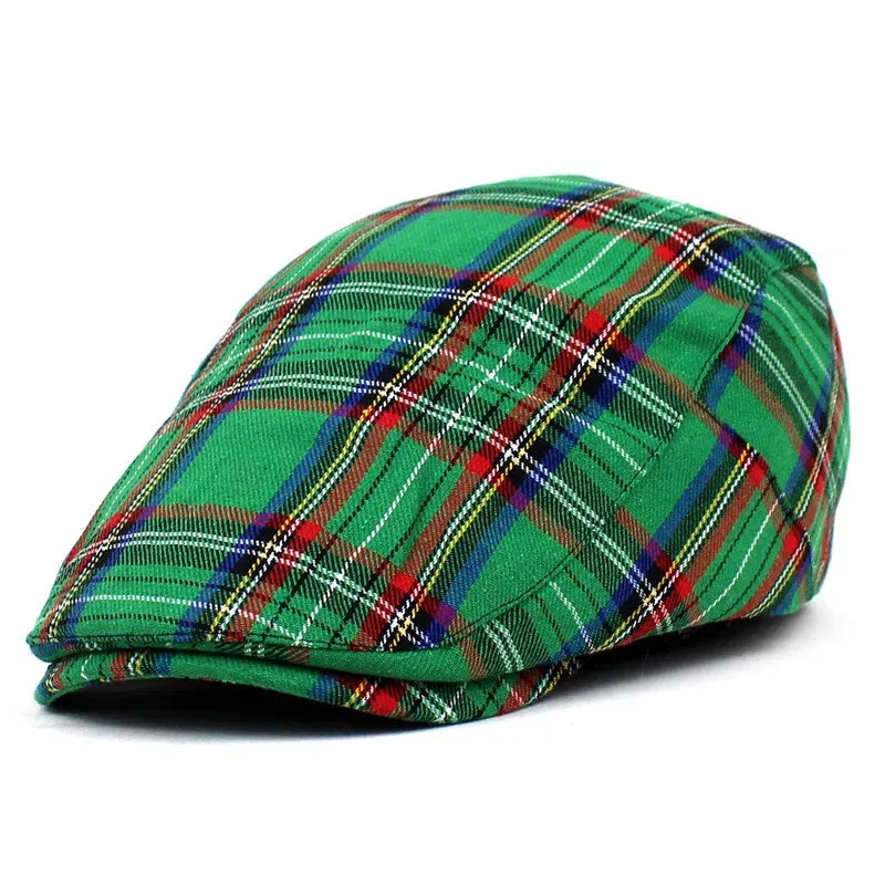 Beret Casquette Carreaux Homme