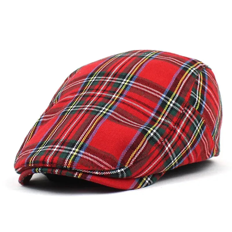 Beret Casquette Carreaux Homme