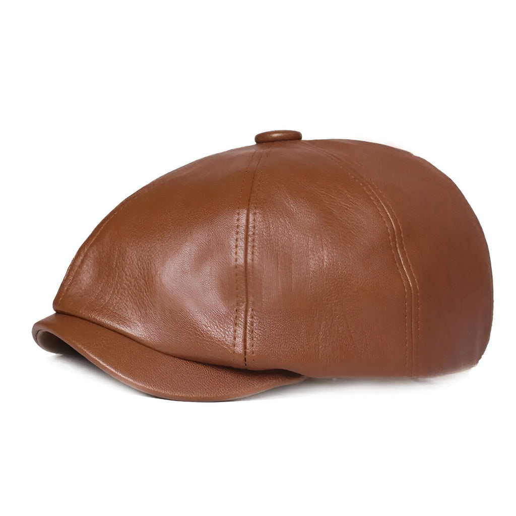 Casquette Gavroche Cuir Homme