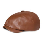 Casquette Gavroche Cuir Homme