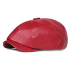 Casquette Gavroche Cuir Homme