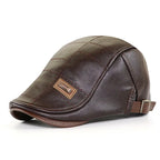 Casquette Beret Cuir Homme
