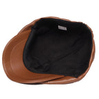 Casquette Gavroche Cuir Homme