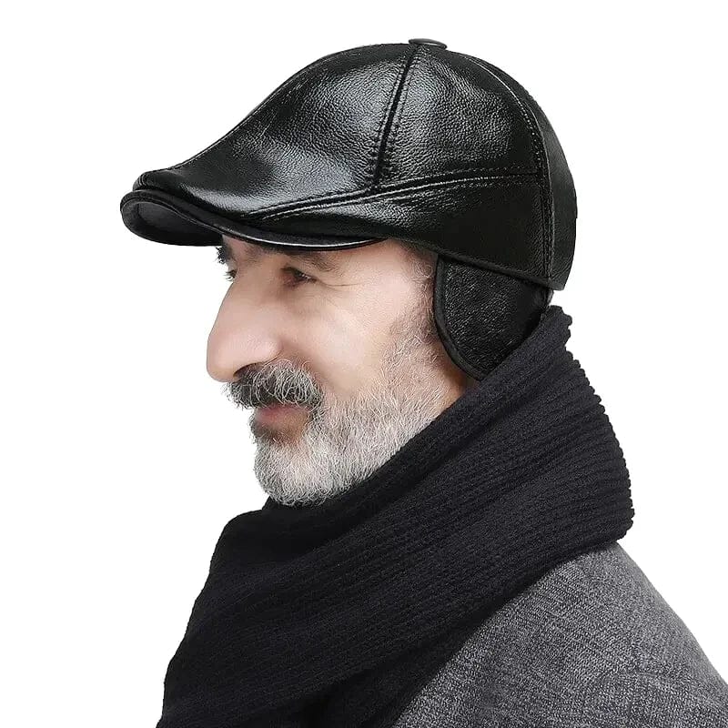 Casquette Cuir Avec Cache Oreille