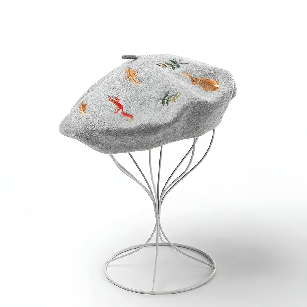 Beret Avec Broderies Femme