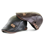 Casquette Beret Cuir Homme